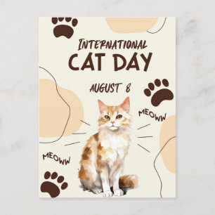 Kattdagen i internationell vykort