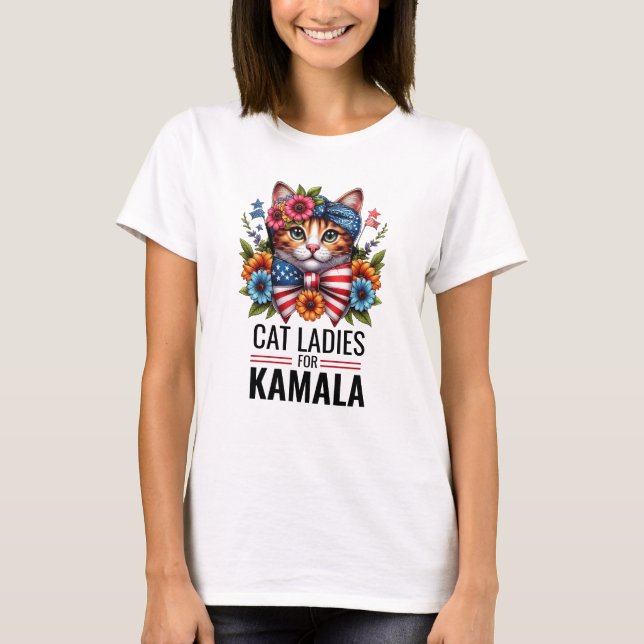 Kattdam för Kamala Kamala Harris Valet T Shirt (Framsida)