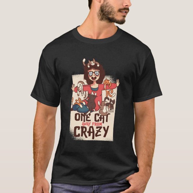Kattdam, Galen kattdam 1 T Shirt (Framsida)