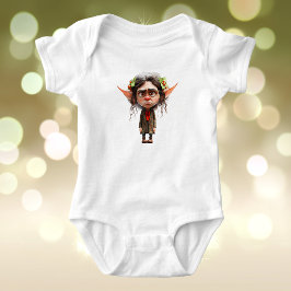 Kattdam Jul Tomte Baby Bodysuit T Shirt