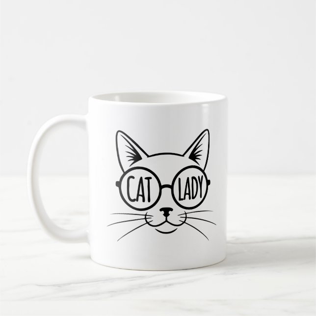 Kattdam  kaffemugg (Vänster)