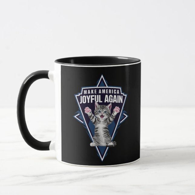 Kattdam Make America Joyful Again Harris Wall 24 Mugg (Vänster)
