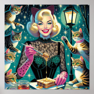 Kattdam Poster