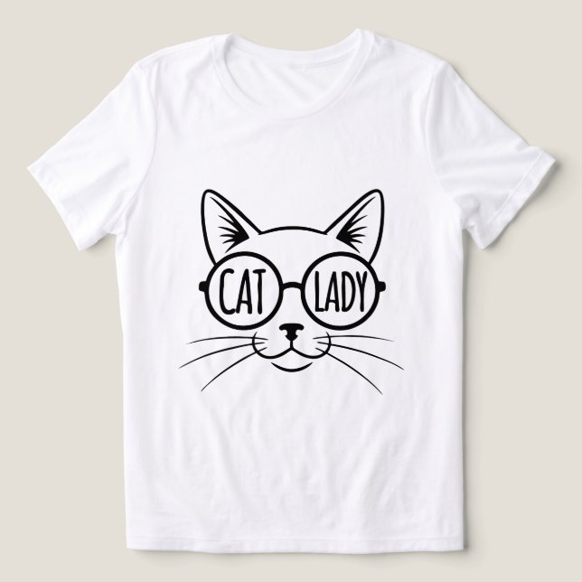 Kattdam T Shirt (Design Framsida)