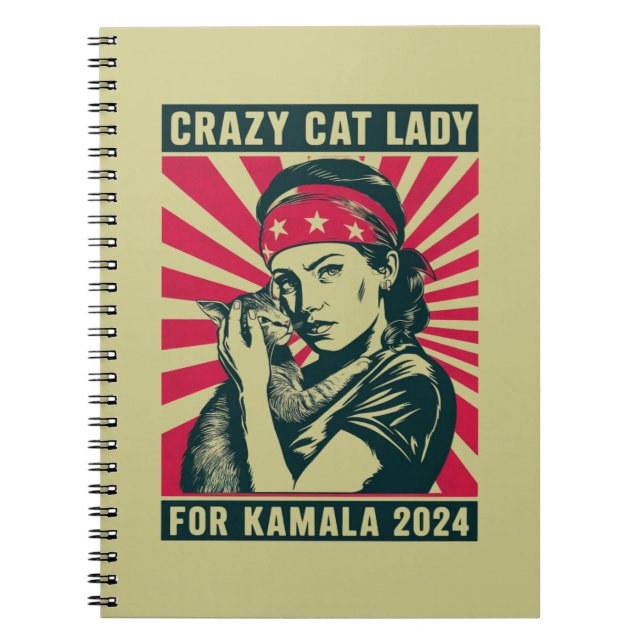 Kattdamen för Kamala 2024  Anteckningsbok (Framsidan)