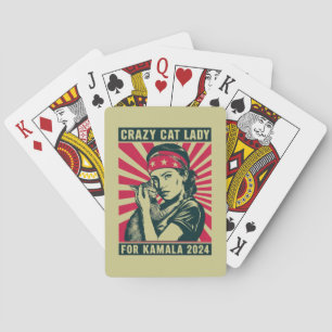 Kattdamen för Kamala 2024 Casinokort