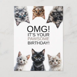 Kattdamens födelsedag | OMG! Det är din födelsedag Vykort