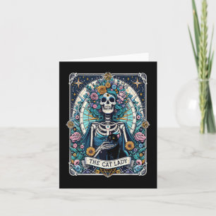 Kattdamens Tarotkort Skelett Kattmamma Kattälskare Kort