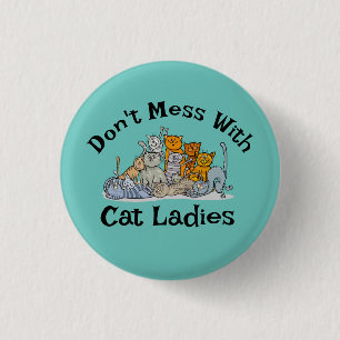 Kattdamer Design Knapp
