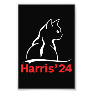 Kattdamer för Kamala Katt 2024 President Kamala Fototryck