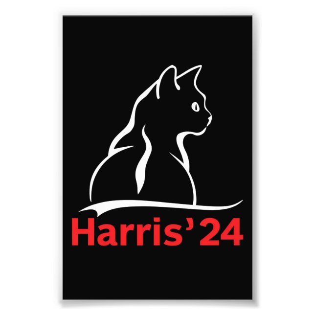 Kattdamer för Kamala Katt 2024 President Kamala  Fototryck (Framsidan)