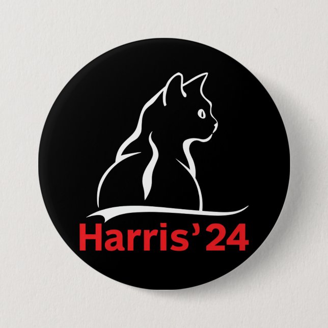Kattdamer för Kamala Katt 2024 President Kamala  Knapp (Framsida)
