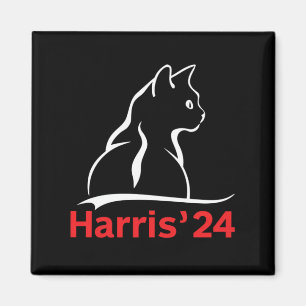 Kattdamer för Kamala Katt 2024 President Kamala Magnet