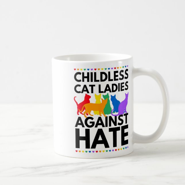 Kattdamer mot hat röstar på Kamala-harris  Kaffemugg (Höger)