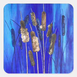 kattdekal fyrkantigt klistermärke