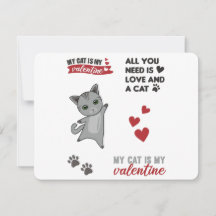 Kattdekal Set Min katt är min valentin
