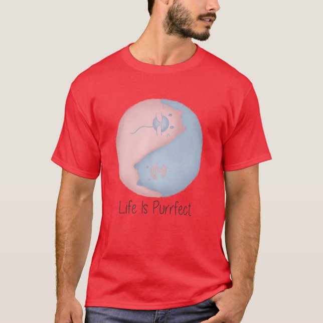 kattdesignfamilj t shirt (Framsida)