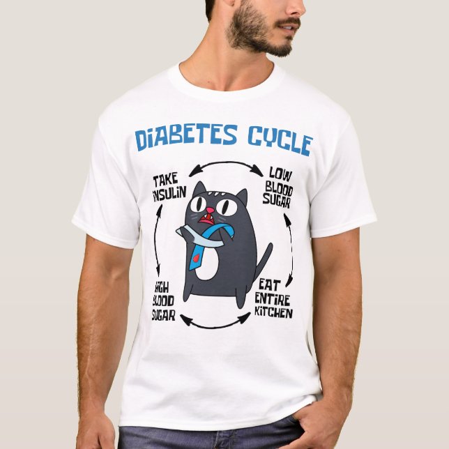 Kattdiabetes Cycle T Shirt (Framsida)