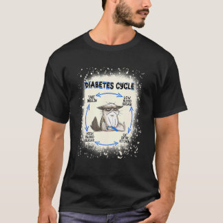 Kattdiabetescykel Diabetesmedvetande Blekad T Shirt