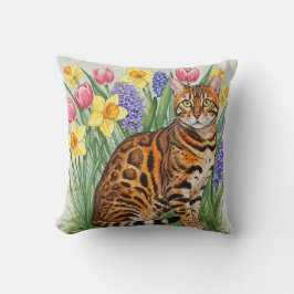 Kattdil, tulippar, hyacinthölje kudde
