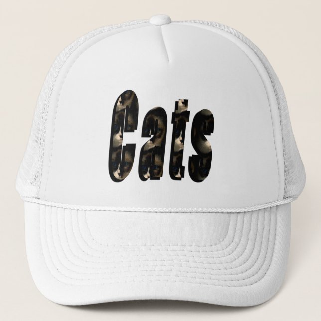 Kattdimensionell Logotyp som framställs av rågkatt Keps (Framsida)