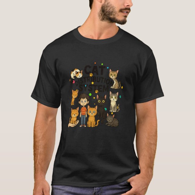 Kattdistributionssystem T Shirt (Framsida)