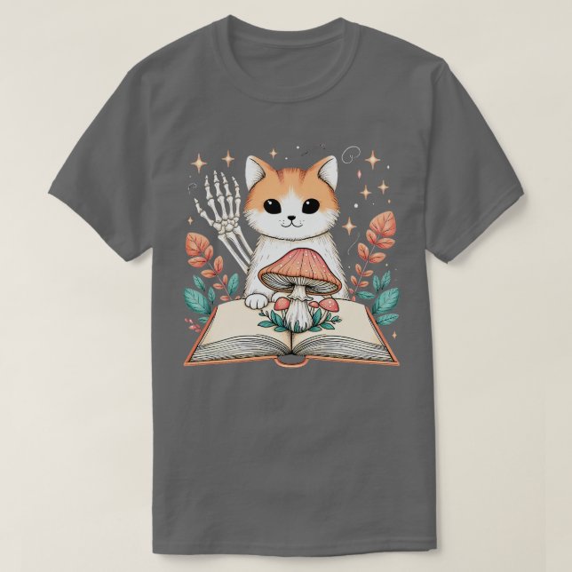 Kattdjur Älskare Skeleton Hand Halloween Pet Women T Shirt (Design framsida)