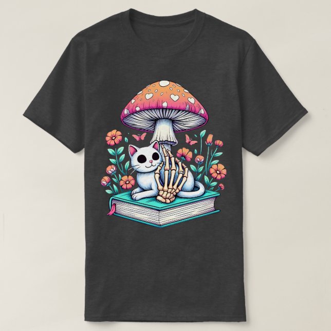 Kattdjur Älskare Skeleton Hand Halloween Pet Women T Shirt (Design framsida)