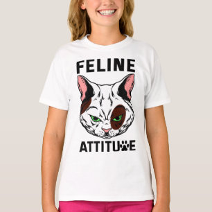 Kattdjur Attitude Cat Mood Pet-tecken T Shirt