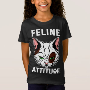 Kattdjur Attitude Cat Mood Pet-tecken T Shirt