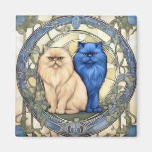 Kattdjur Beauty persian cat art nouveau Magnet