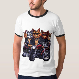 Kattdjur Biker Gang T Shirt