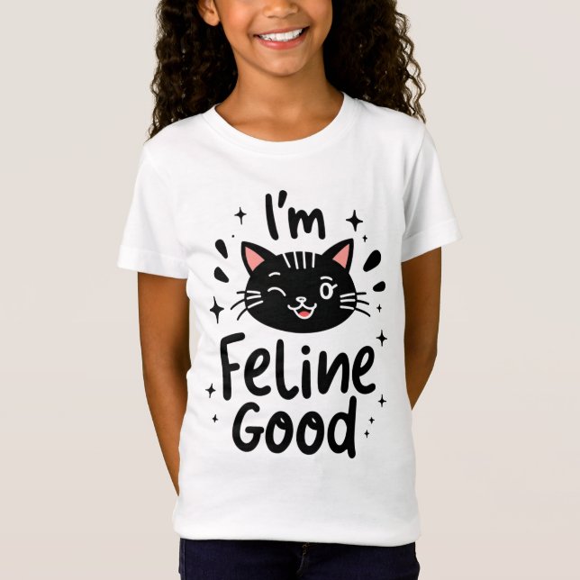 Kattdjur Bra Funny Cat T Shirt (Framsida)