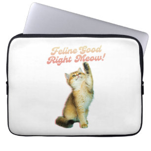 Kattdjur Bra Höger Meow Funny Cat Quote Cute Kitte Laptop Fodral