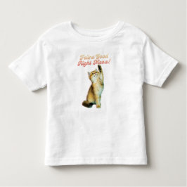 Kattdjur Bra Höger Meow Funny Cat Quote Cute Kitte T Shirt