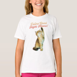Kattdjur Bra Höger Meow Funny Cat Quote Cute Kitte T Shirt