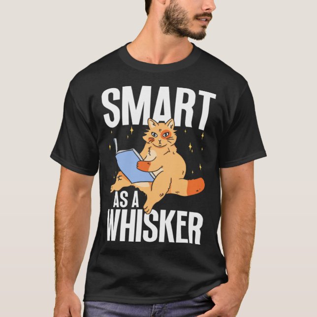 Kattdjur Cat Smart som Whisker T Shirt (Framsida)
