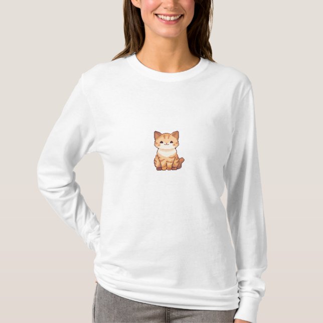 Kattdjur Charm of Chunky Squares T Shirt (Framsida)