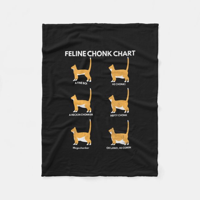 Kattdjur Chonk Chart Funny Cat  Memant Cat Pappa Fleecefilt (Framsidan)