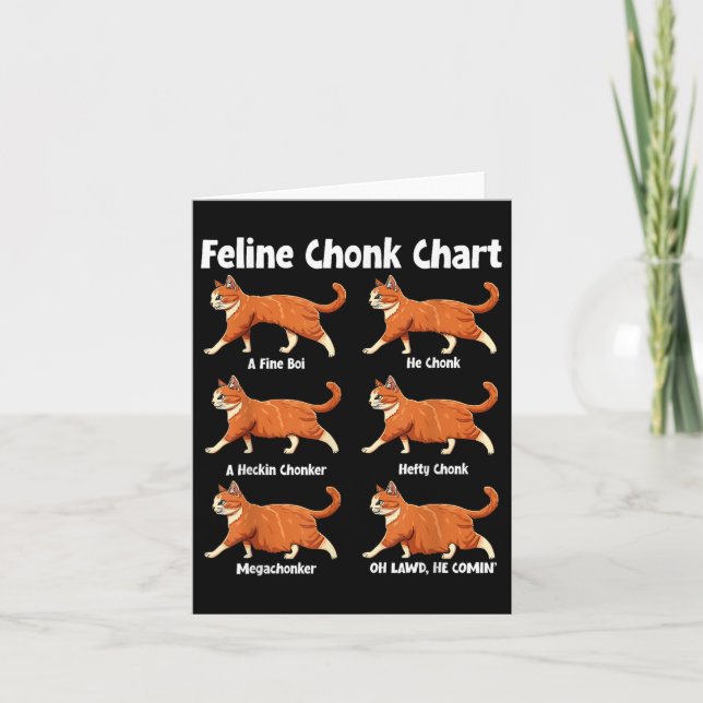 Kattdjur Chonk Chart Funny Tjock Cat Kort (Framsida)