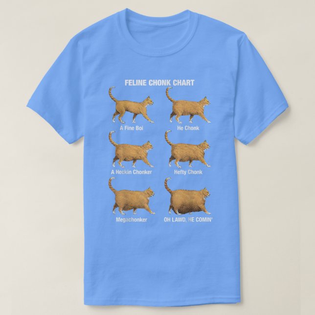 Kattdjur-chonkdiagram, udda-dank-diagram t shirt (Design framsida)