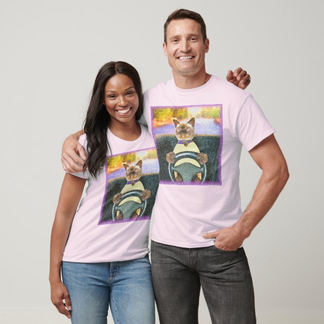 "Kattdjur Driver" Cute Photo. Köp nu T Shirt (Unisex)