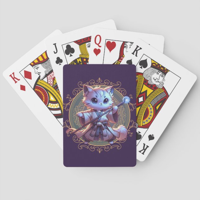 Kattdjur Fantasy Äventyr Casinokort (Baksidan)