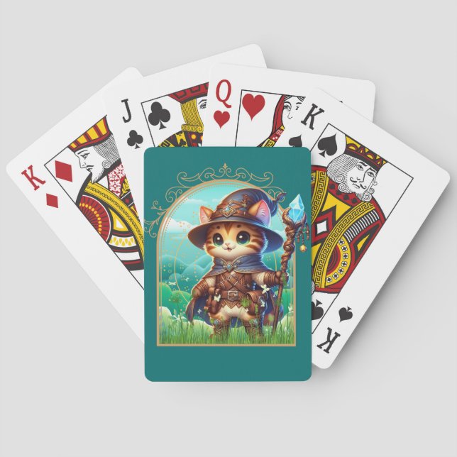 Kattdjur Fantasy Äventyr Casinokort (Baksidan)