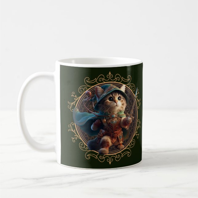 Kattdjur Fantasy Äventyr Kaffemugg (Vänster)