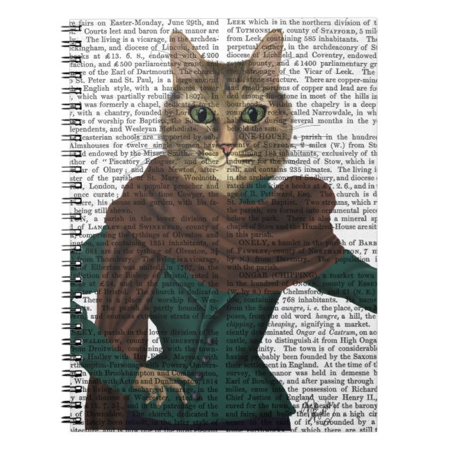 Kattdjur Fashionista Anteckningsbok Med Spiral (Framsidan)