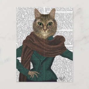 Kattdjur Fashionista Vykort