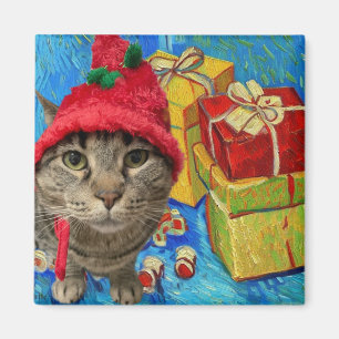 Kattdjur Festive Magnet