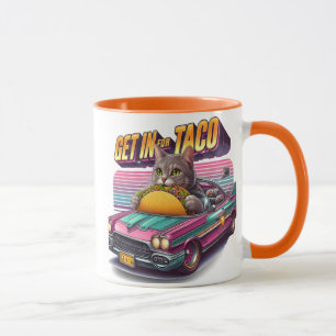 Kattdjur Fiesta i Rosa Ride Mugg