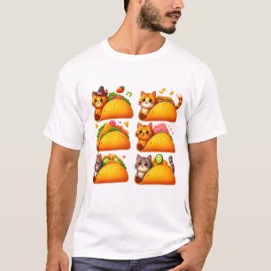 Kattdjur Fiesta i Taco T Shirt